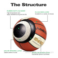 9 panels design leather custom basketball